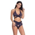 thumbnail image 2 of Conjunto de ropa interior de malla de encaje para mujer Lencería sexy Ropa de dormir Ropa de dormir, Azul, M Inevent XX000073-05, 2 of 7