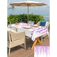 thumbnail image 5 of Outdoor Tablecloth with Umbrella Hole for Patio/Picnic/Party/Camping, Purple Polka Dots Waterproof Table Cloth Rectangle Table Cover Washable, Vintage Abstract Art Watercolor (54"x 80"), 5 of 8