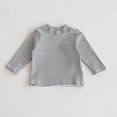 thumbnail image 5 of Qingpeng Toddler Boys Girls Mock Neck Top Long Sleeve Striped Pullover Shirt for Layering Wear, 5 of 5