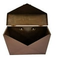 thumbnail image 2 of Benjara Spacious Envelope Shaped Wall Mount Iron Mail Box, Copper Finish, 2 of 5