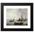 thumbnail image 2 of Hendrick de Meyer 18x15 Black Modern Framed Museum Art Print Titled - Festive Reception of a Stateyacht, 2 of 5
