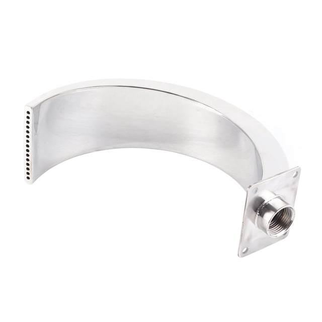 Waterfall Pool Fountain, Rounded Arc Design G1 Female Thread Stainless Steel Pool Fountain With Wider Water Platform Professional Spillway For Garden Outdoor Waterfalls Sheer