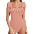 thumbnail image 2 of Xishao Women's Round Neck Short Sleeve T Shirts Basic Bodysuits Xishao ropa, 2 of 2