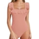thumbnail image 2 of Xishao Women's Round Neck Short Sleeve T Shirts Basic Bodysuits Xishao ropa, 2 of 2