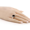 thumbnail image 3 of Gem Stone King 4.30 Cttw Black Onyx Engagement Ring for Women | 925 Sterling Silver | Oval 12X10MM | Gemstone Birthstone | Wedding Engagement Anniversary Promise Ring for Women | Size 5, 3 of 5