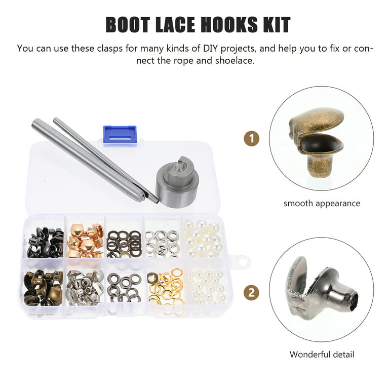 1 Set of Boot Lace Hooks Kit Boots Shoelace Hooks Safety Shoelace