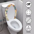 thumbnail image 3 of ZIATUBLES Toilet Lid Cover Washable Elastic Edge Stretch Toilet Seat Lid Cover Replacement Toilet Bowl Lid Cover Bathroom Decor Accessories, Boho Mandala Floral, 3 of 6