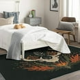 thumbnail image 4 of Deer Rugs for Living Room - 6x9 Rug - Deer Rug - Deer Head Flora Leaf Area Rug - Flower Leaves Rugs - Black Carpet, 4 of 7