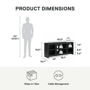 Mainstays Parsons TV Stand for TVs up to 50, Black Oak Finish