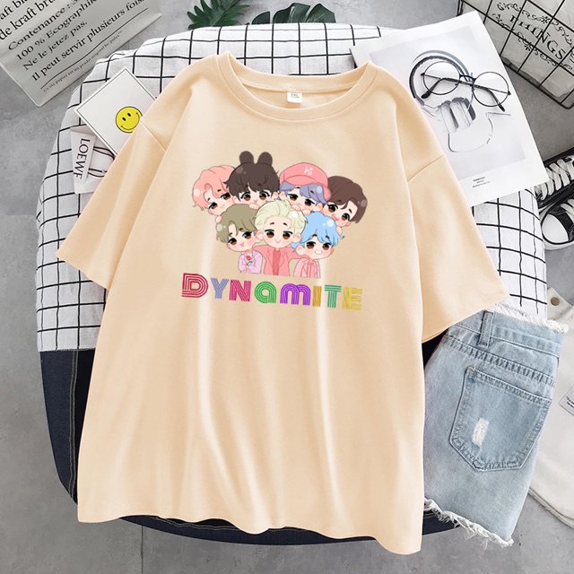 BTS BTS Cartoon TinyTAN Summer Harajuku Women's Short Sleeve T-Shirtpangjing