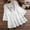 White, variant on Blouse For Women Summer Vintage Lace Patchwork Bow V Neck Embroidery Summer 3/4 Sleeve Retro Solid Tops T Shirt Elbow Tops for Women Striped Short Sleeve Tee Womens Tee Shirts Womens Long Sleeved Tees