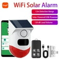 thumbnail image 1 of Tuya WiFi Solar Powered Wireless Infrared Motion Sensor Detector Strobe Siren 120dB Alarm Waterproof PIR Sensor, 1 of 7