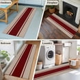 thumbnail image 5 of Simpler Red Line 2'x6' Runner Rugs for Hallway Kitchen Bedside Non Slip Washable, Farmhouse Red Striped Abstract Entryway Rug Runners with Rubber Backing, Long Carpet Runner for Laundry Room, 5 of 8