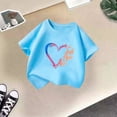 thumbnail image 6 of Gubotare Shirts for Teens Girls Girls' Basic Short Puff Sleeve Round Neck T Shirt Size 9-10 (Sky Blue,9-10 Years), 6 of 6