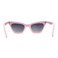 thumbnail image 4 of Womens Gold Metal Eyebrow Square Cat Eye Horn Rim Sunglasses Pink Smoke, 4 of 4