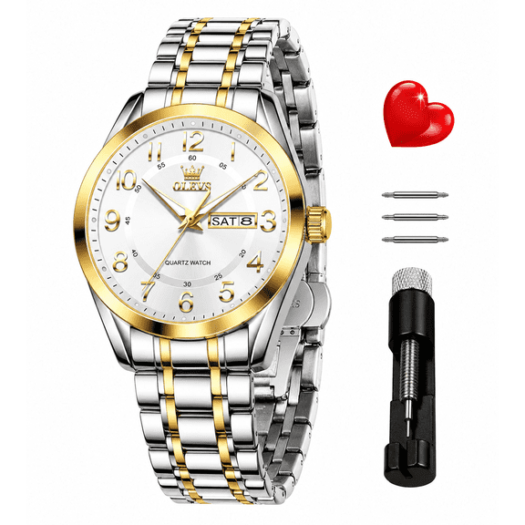 OLEVS Watches for Womens Classic Luxury Casual Analog Quartz Digital Stainless Steel Waterproof Luminous ladies Watches Reloj Para Mujer