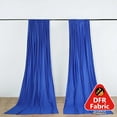 thumbnail image 2 of Efavormart 2 Pack | Royal Blue Fire Retardant Scuba Polyester Curtain Panel Backdrops Wrinkle Free With Rod Pockets - 10ftx10ft, 2 of 10
