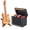 black and brown, variant on Guitar Picks Holder Box, Amp Speaker Styled Pick Holder with 5 Celluloid Guitar Picks, Guitar Pick Display Holder Storage Box Set for Guitar Players and Music Lovers