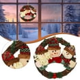 thumbnail image 2 of Snowman Wreath Christmas Decoration - 12.2 Inch Grapevine Wreath with Cute Snowman and Pine Leaves Winter Decoration for Front Door Home Wall Window Fireplace, 2 of 5