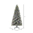 thumbnail image 3 of Vickerman 7.5' x 46" Flocked Jackson Pine Artificial Pre-Lit Christmas Tree, Multi-Colored Lights., 3 of 6