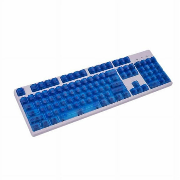OEM Profile Translucent Keycaps 104 Key Set (Blue)