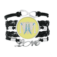 thumbnail image 1 of Rib Thoracic Lucky Illustration Bracelet Love Accessory Twisted Leather Knitting Rope Wristband, 1 of 3