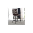 thumbnail image 6 of Counter Height Stools Set of 2, Tufted Leatherette, Metal Base, 41.25" Height, Brown, 6 of 6
