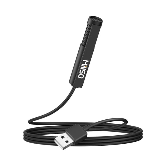 Micrófono USB Lavalier MillSo para ordenador portátil, cable de 1,5 m