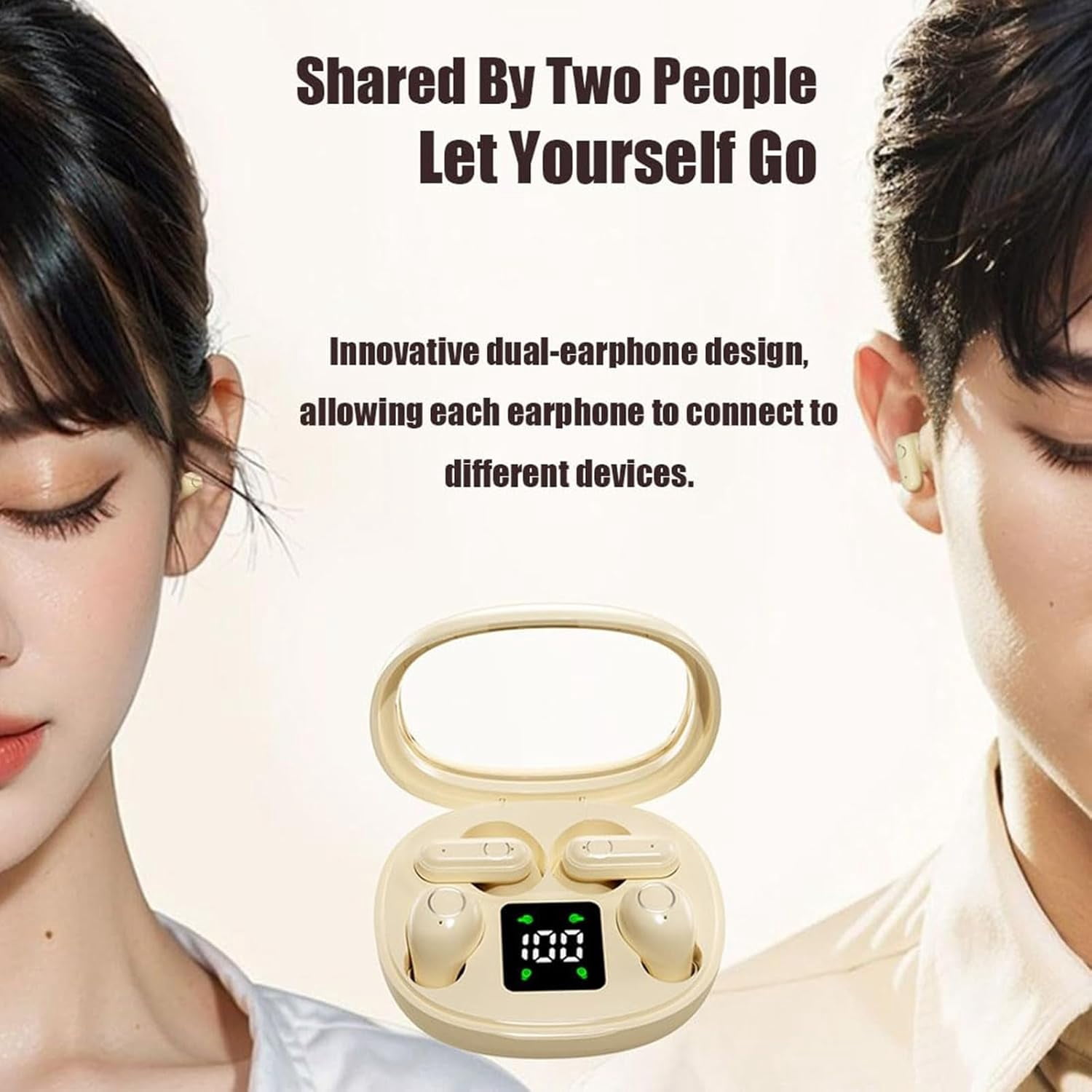 SK35 Bluetooth 5.4 Ultra Mini Earbuds 2-Pack, Invisible In-Ear Wireless Headphones with LED Power Display, Type-C Charging, Built-in Mic for Sports Workout Sleep(wwx)