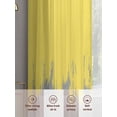 thumbnail image 6 of Yellow Grey Abstract Paint Sheer Curtains 54 Inches Long 2 Panels Light Filtering Semi Sheer Window Curtains Drapes for Bedroom Living Room 52"x54"&nbsp;2&nbsp;&nbsp;Panels, 6 of 7