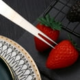 thumbnail image 3 of Injueey 10 piezas de tenedores de cuchara de fruta de sandía reutilizables de acero inoxidable portátil postre aperitivo comida recoger accesorios de Mostrada Oro Injueey HA073767-02, 3 of 6