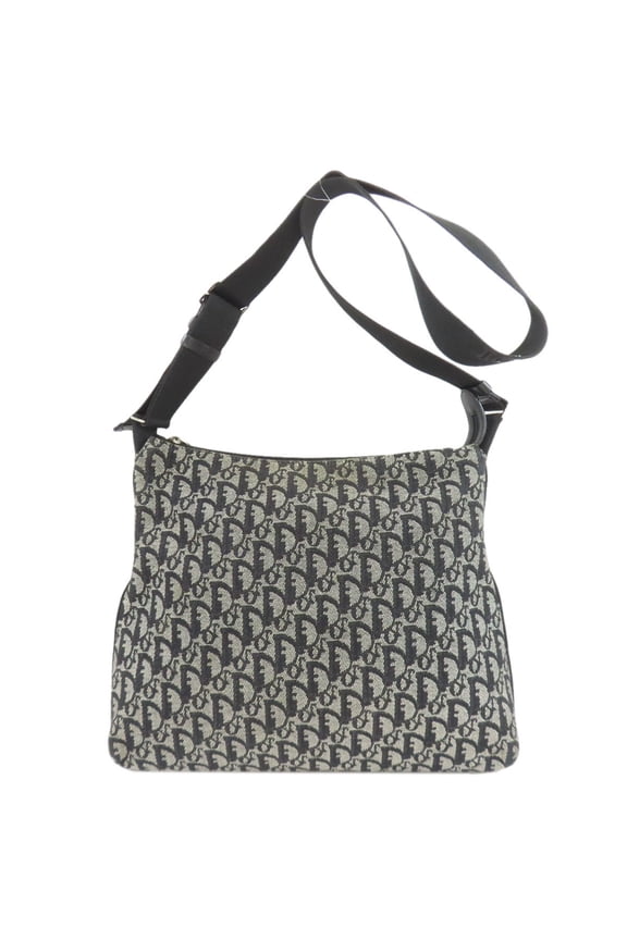 Pre-Owned Christian Dior Trotter Pattern Canvas Shoulder Bag for Women