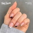 thumbnail image 1 of Fofosbeauty 24pcs Short Square Press on Nails, Full Cover Fake Nails, French B&W Deep V, 1 of 7