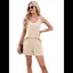 thumbnail image 4 of Conjunto Casual de Verano para Mujer, 2 Piezas, Color Caqui, Talla L, 4 of 10