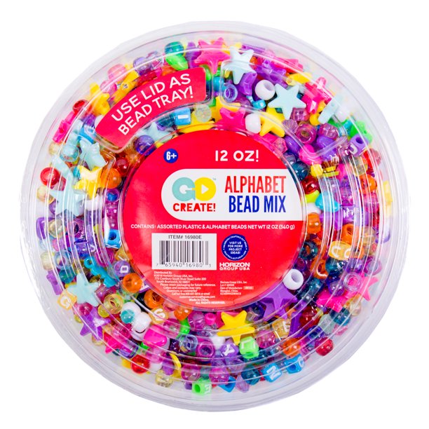 Go Create Rainbow Alphabet Beads Tub, 12 oz. Total ...