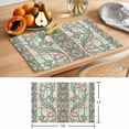 thumbnail image 6 of Stained Glass Placemats Set of 8 Vintage Colorful Flower Animal Textured Place Mats Indoor Wipeable Table Mats Washable Cloth Dining Table Placemats for Kitchen Holiday Party Home Decor 13x19 Inch, 6 of 9