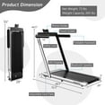 SuperFit Up To 7.5MPH 2.25HP 2 in 1 Dual Display Screen Treadmill Jogging Machine W/APP Control Silver - image 3 of 7