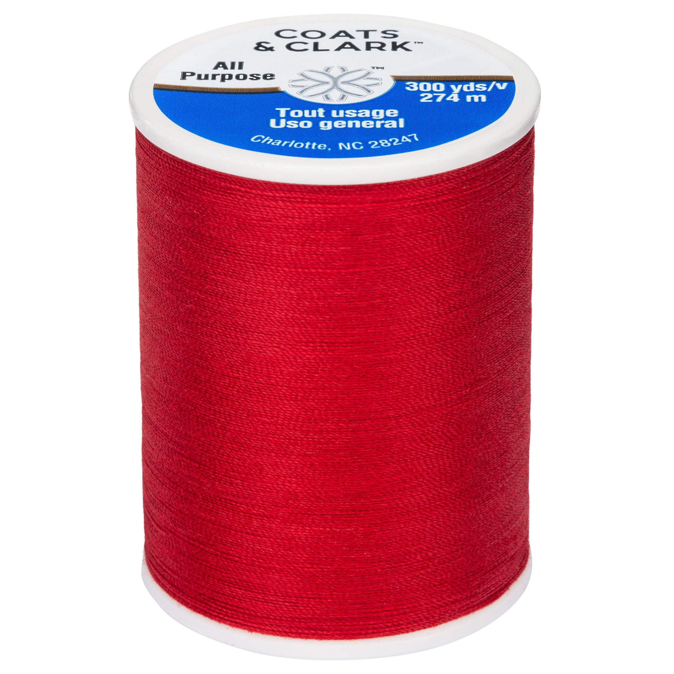 (3 pack) Coats & Clark All Purpose Candy Apple Polyester Thread, 300 Yards