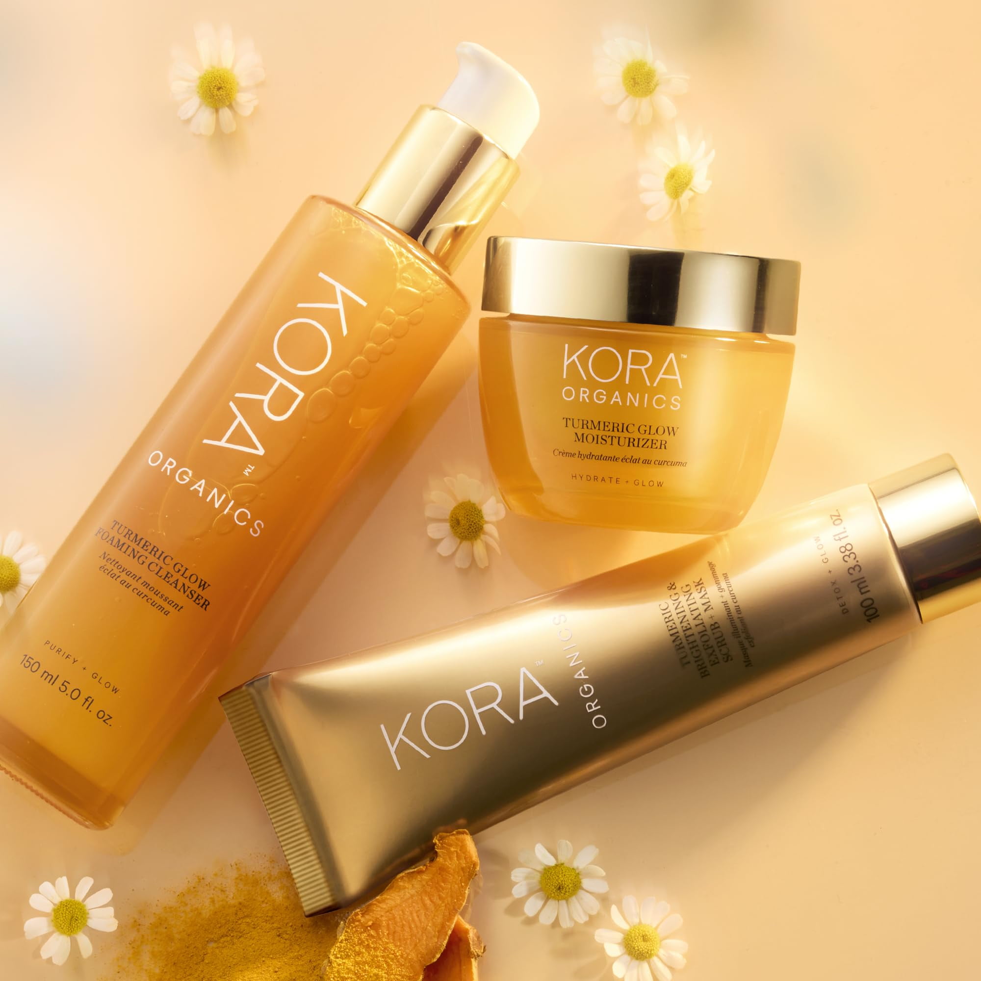 KORA Organics Turmeric Glow Foaming Cleanser, Cleanse & Nourish