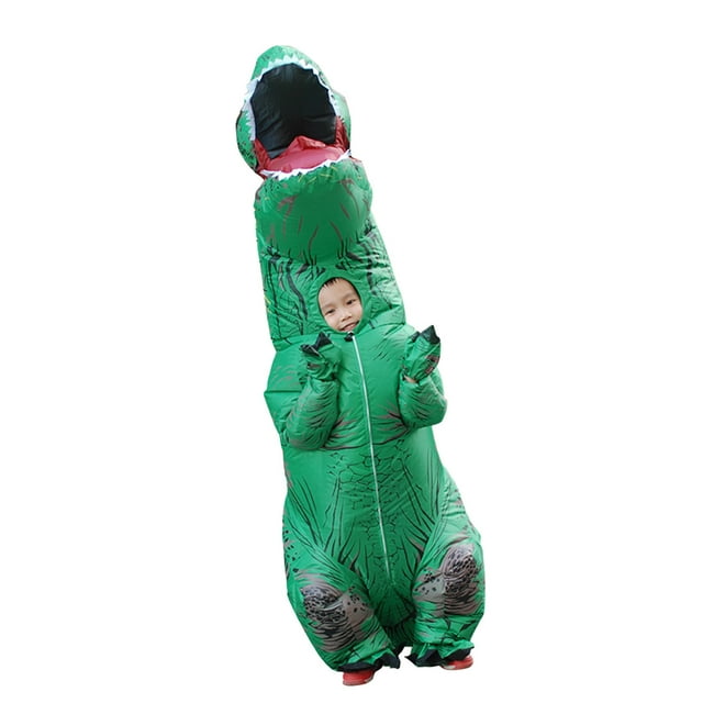 Disfraz De Dinosaurio Para Niña Niño, Disfraz Inflable Adulto Traje Dinosaurio T-Rex Con Impresión Realista Y Cierre De Cremallera, Para Traje Carnaval