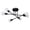Black 1, variant on 6 Lights Industrial Ceiling Light Lighting Fixture for Kitchen Black Golden