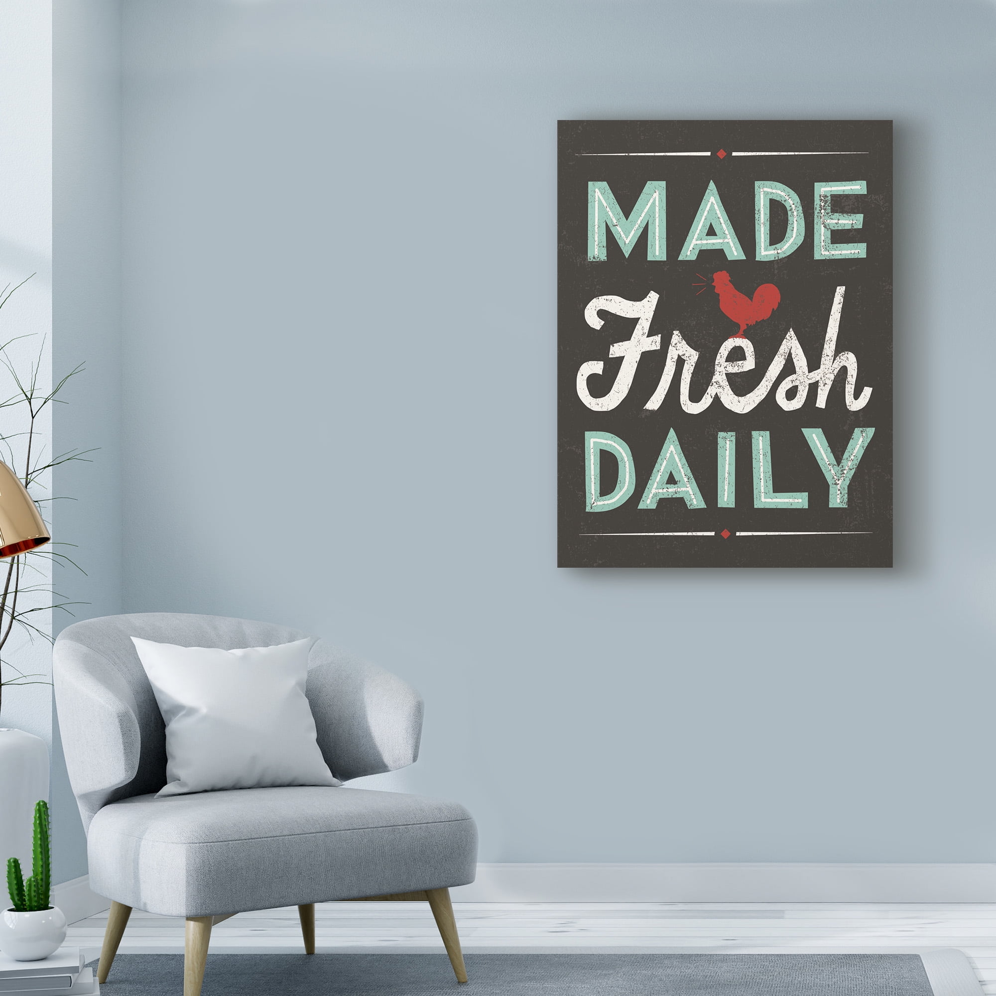 Trademark Fine Art 'Retro Diner Made Fresh Daily' Canvas Art by Michael Mullan