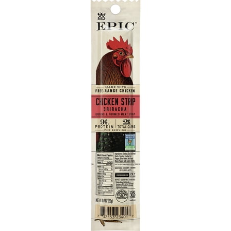 EPIC Chicken Sriracha Snack Strip  Keto Friendly  Whole30 0.8oz