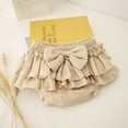 thumbnail image 5 of LYMAYTER Newborn Girls Soft Cotton Ruffle Skorts Shorts Baby Comfortable Diaper Covers Cute Casual Skirts, 5 of 8