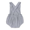 thumbnail image 3 of BRGZLK Newborn Baby Girls Boys Romper Summer 2026 Solid Color Sleeveless Backless Jumpsuit Infant Lightweight Comfortable Cotton Overalls Outfits Gray 9-12 Months, 3 of 5