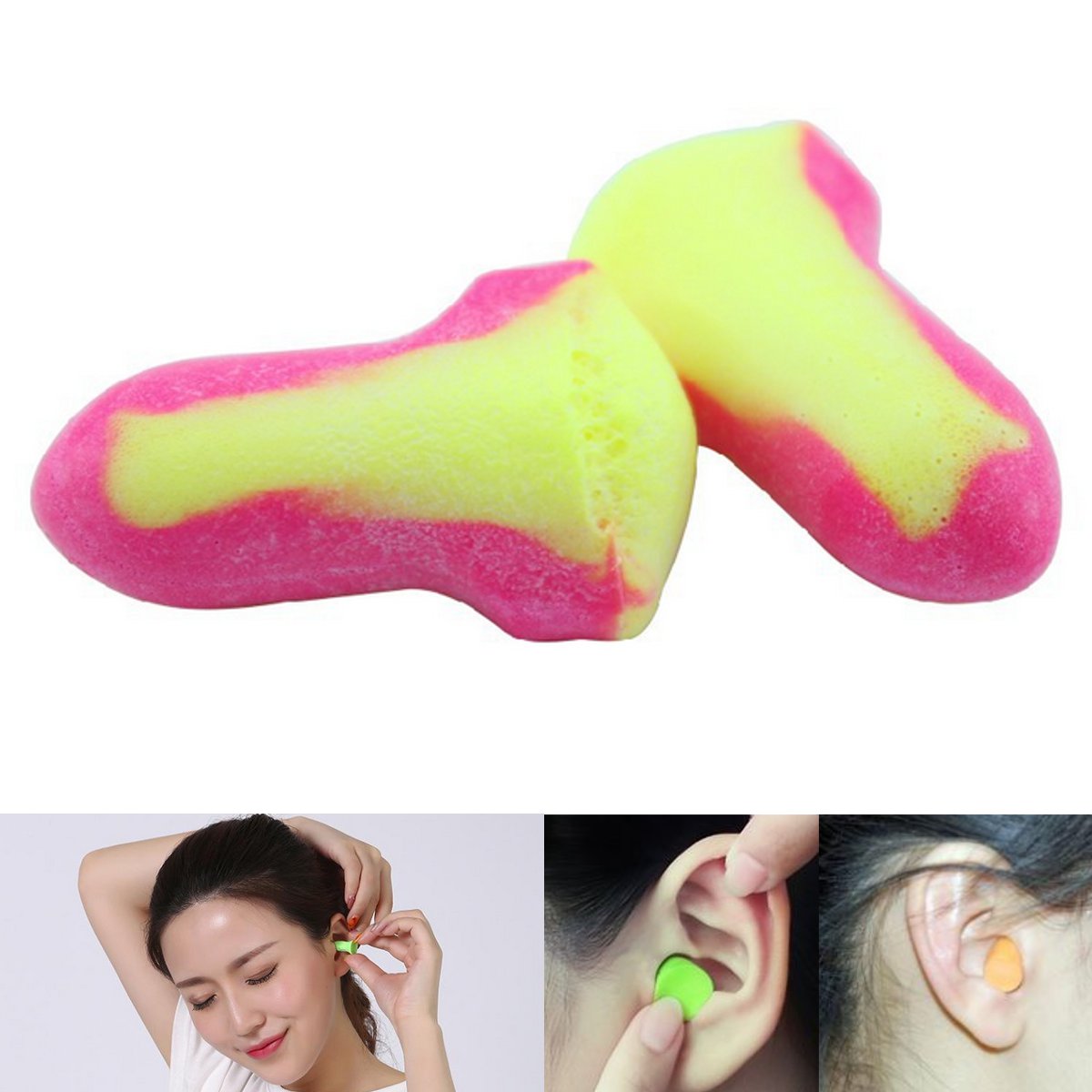 Laser Lite High Visibility Disposable Foam Earplugs Ear Plugs, 10/20/50