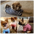 thumbnail image 2 of Camiseta para perros Geyoga a rayas de algodón transpirable para perros pequeños, 2 of 6