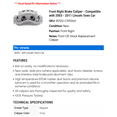 thumbnail image 2 of Front Right Brake Caliper - Compatible with 2003 - 2011 Lincoln Town Car 2004 2005 2006 2007 2008 2009 2010, 2 of 2