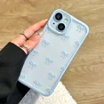 thumbnail image 2 of Funda de teléfono con lazo pequeño azul 14/13 para iPhone 15 Pro Max 12/11, fundas protectoras transparentes para teléfono móvil Xr/xs, 2 of 5