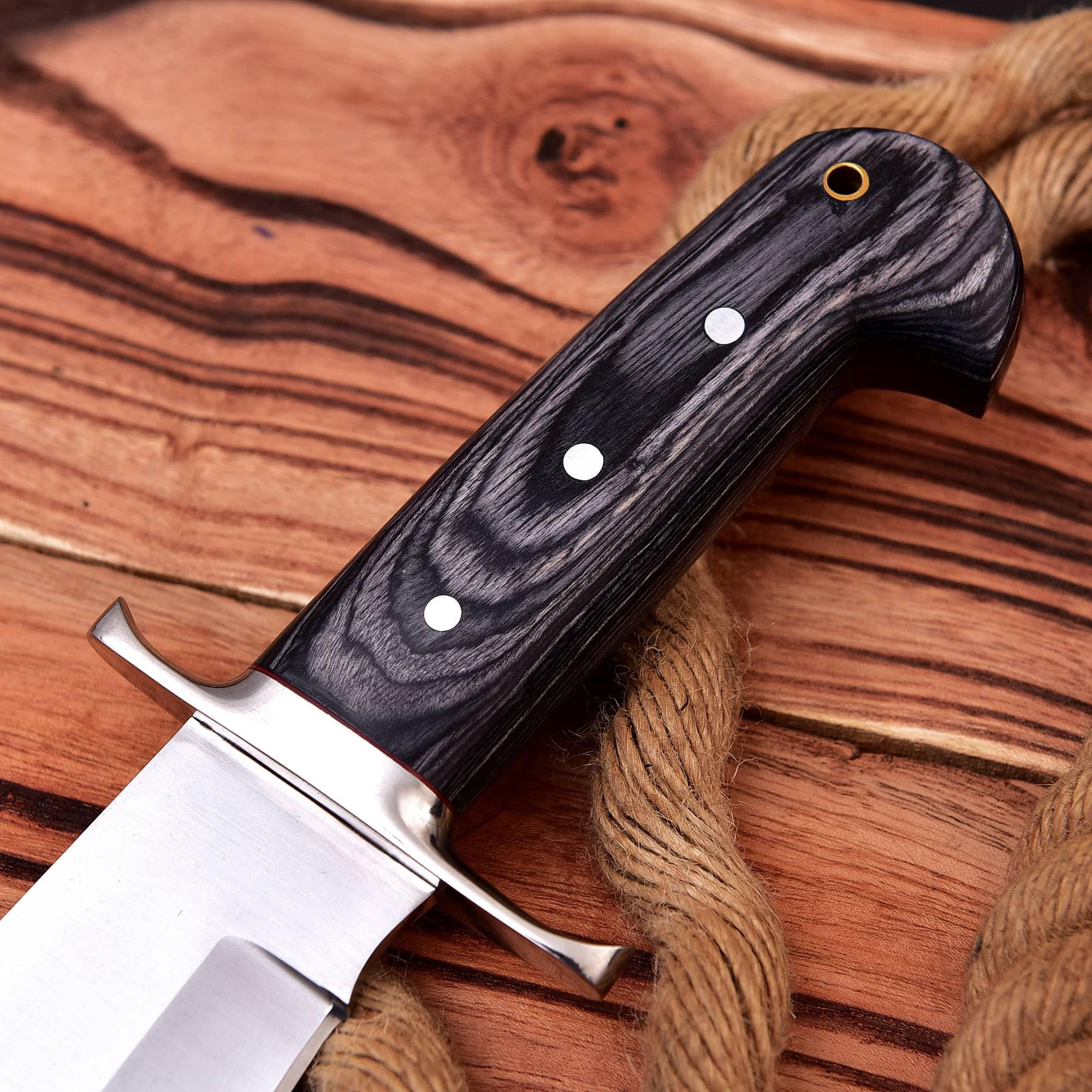 Poshland REG-109 Handmade D2 Steel 15.25 Inches Bowie Knife - Solid Engineered Wood Handle